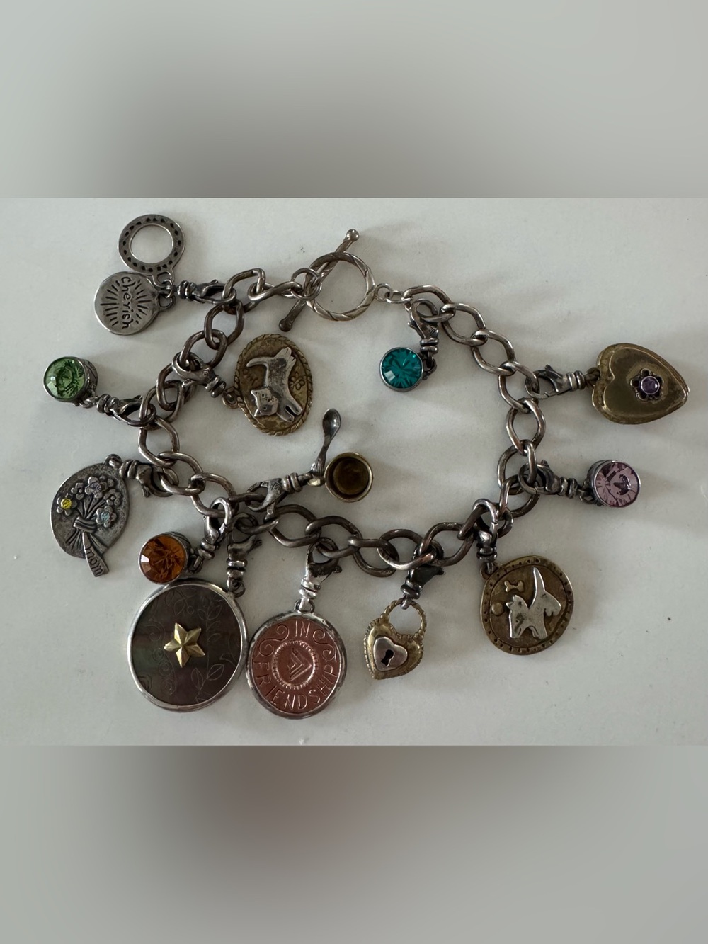 Silpada Sterling Silver Charm Bracelet